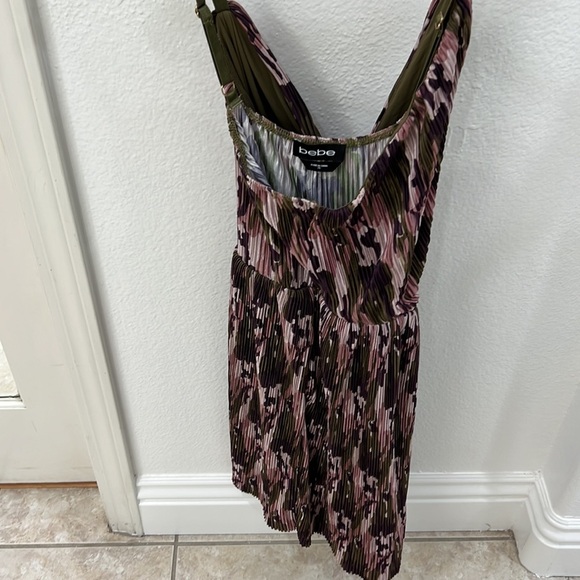 NEW bebe Camo Print Fit and Flare Dress - Picture 11 of 14